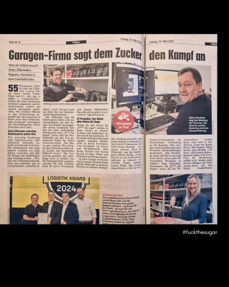 Artikel über F*** THE SUGAR in der Kronen Zeitung